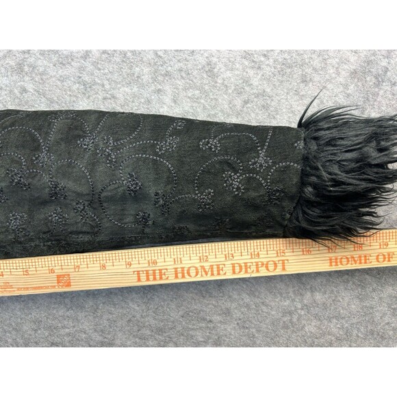 VTG Lobi Lobi Black Genuine Leather Penny Lane Embroidered Quilted Jacket Size M - Picture 10 of 13